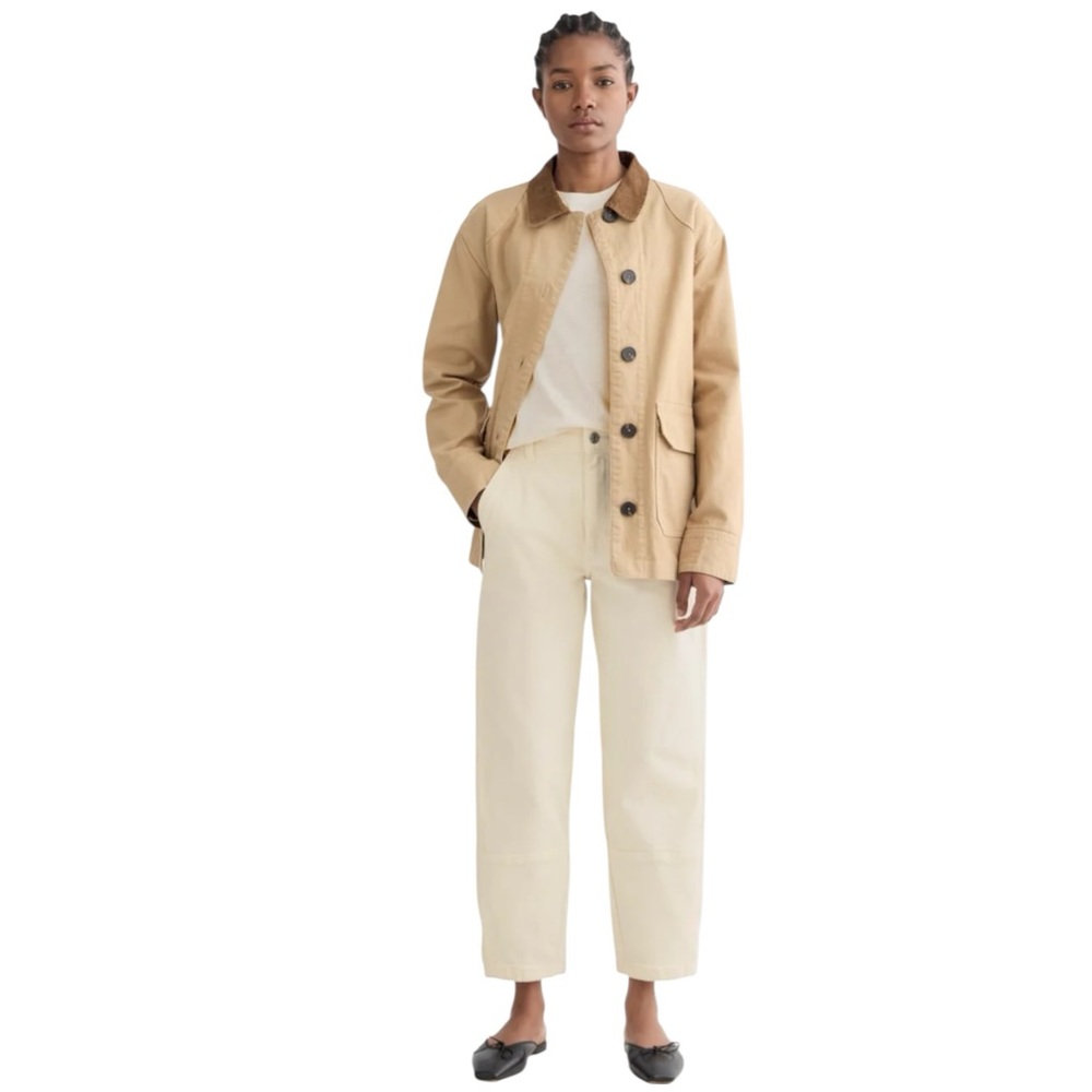 Everlane The Utility Barrel Pant Cream Denim High Rise Size 16